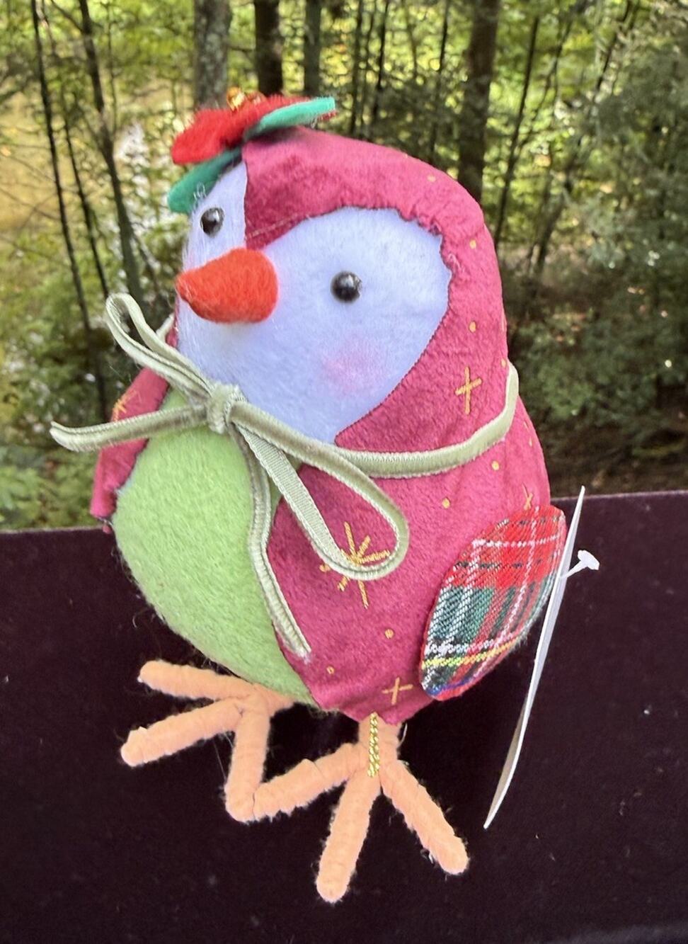 Target Wondershop Christmas Feathery Friends “QUILL” Fabric Bird New!